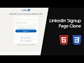 LinkedIn Signup Page Clone with HTML CSS