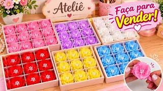 💖🌸Faça Essas Flores de Fita e Crie Peças Lindas Para Vender!🌸💖