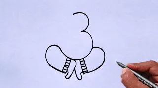 How to Draw Lord Ganesha from Number 3 | Easy Ganesh Drawing