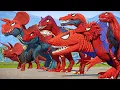 Download Lagu All Spiderman Dinosaurs Battle in Jurassic World🕷️ |Spider man Dinosaur Team Fight \u0026 Hunt|
