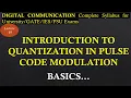 Introduction to Quantization in Pulse Code Modulation Digital Communication R K Classes Lec 49