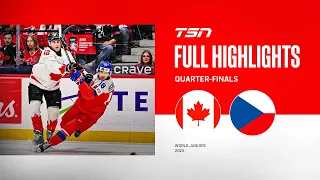 2025 World Junior Championship Quarterfinal Highlights: Czechia vs. Canada