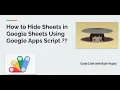17 How to Hide Sheets in Google Sheets Using Google Apps Script