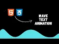 Stunning Wave Text Animation HTML CSS Tutorial