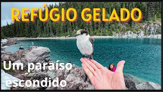 REFÚGIO GELADO! Deslumbrante Lago Azul numa montanha no Canadá a -3° Garibaldi Lake