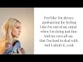 Selena gomez and Julia Michaels  -  Anxiety (Lyrics)