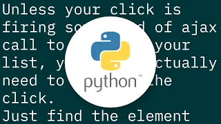 How to select a drop-down menu value with Selenium using Python
