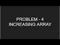 CSES PROBLEMSET INTRODUCTORY PROBLEMS PROBLEM 4 INCREASING ARRAYS