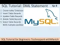 SQLTutorial DML Commands Select Insert Update Delete - Episode 3