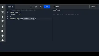 Javascript Interview Question Optional Chaining
