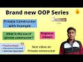 Private Constructor in C What is the use of private constructor Constructor in C OOP