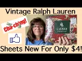 New Vintage Ralph Lauren Sheets For 4