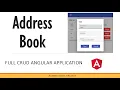 Address Book Project with Angular and Angular Material Full CRUD Application