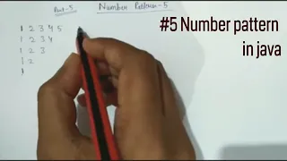 5 Number Pattern in JAVA hindi