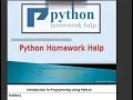 Python Homework Help