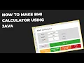 How to build BMI calculator using Java