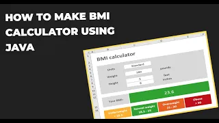 How to build BMI calculator using Java