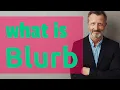 Blurb Definition of blurb
