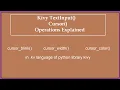 Kivy TextInput cursror usuall operations