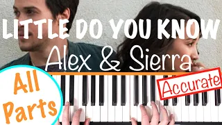 Download How to play LITTLE DO YOU KNOW - Alex \u0026 Sierra Piano Tutorial Chords Accompaniment MP3