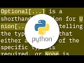 How should I use the Optional type hint