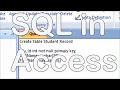 Structured query language in ms access