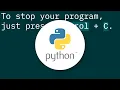How to a python script from running