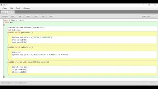 ADDITION OF TWO NUMBERS JAVA PROGRAM FOR ICSE CLASS 10 AND CLASS 9