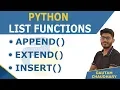 List Methods append extend insert in Python - Python Programming tutorials