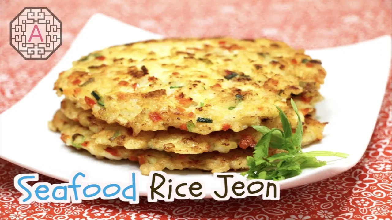 Korean Seafood Rice Jeon ( , HaeMul BapJeon)   Aeri
