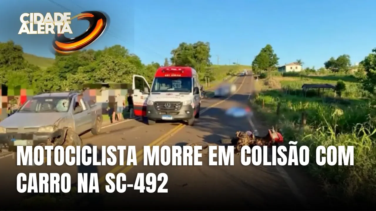 Colisão frontal em SC-492 resulta na morte de motociclista