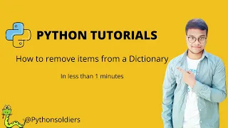 How to remove items from a dictionary in python Tutorial