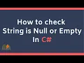 How to Check String is null or Empty in C