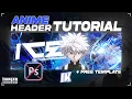 How To Make A FREE Anime Hunter X Hunter Header In Pixlr Easy Tutorial