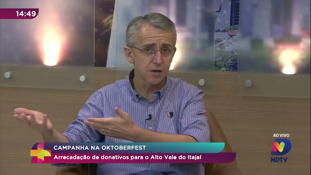 Campanha na Oktoberfest: arrecadação de donativos para o Alto Vale do Itajaí