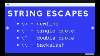 How to Model Data Efficiency String Escape Characters -The Modern JavaScript Boot Camp