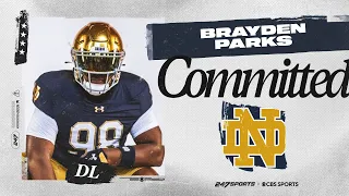 WATCH 4-star DL Brayden Parks commits to Notre Dame Live Commitment