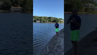 Caught a fish in a lake at Burleigh
