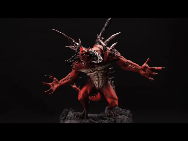 I made Diablo for Diablo IV (clay sculpture)