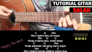 Download ( KUNCI GITAR ) SALAH - HAPPY ASMARA // TUTORIAL GITAR PEMULA MP3