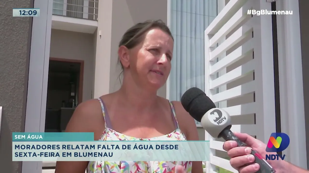 Moradores relatam falta de água em Blumenau