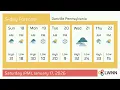 Weather in Danville Pennsylvania - Saturday Jan 17 2026