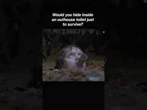 Roger Brown hides in an outhouse toilet - Headhunters (2011)