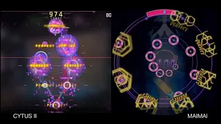 Caliburne Story Of The Legendary Sword Maimai X Cytus II 譜面比較  Caliburne Story Of The Legendary Sword Maimai X Cytus II 譜面比較