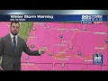 WEATHER ALERT Winter Storm Warning for snow that may impact travel