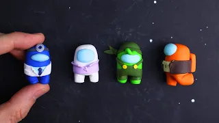 I made the AMONG US SHOW Crew (Blue) with clay (but don't look at the back...)
