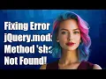 Fixing Uncaught Error Method show Does Not Exist on jQuery modal