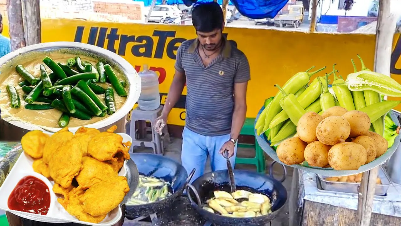 #Yummy ! Mirchi Bajji And Aloo Bajji Recipes          Indian Street Food
