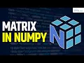 The Concept of Matrix Numpy Arrays in Python Numpy Tutorial