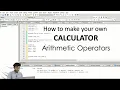 How to make a calculator using code Arithmetic Operators Programming Language C